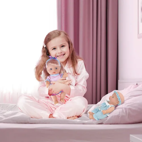 Vista 6 de WONDOLL 19 piezas de ropa de muñeca de 8 a 10 pulgadas, accesorios para bebé, ropa de muñeca, disfraces, regalo de Navidad y cumpleaños para niña