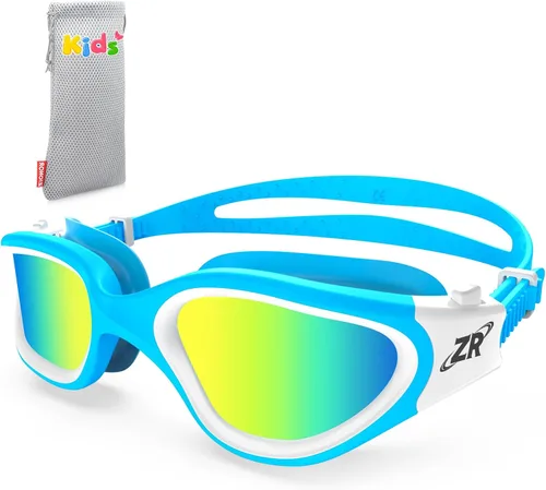 Vista 16 de ZIONOR Gafas de natación para niños, G1 MINI con protección UV, polarizadas, antivaho, para edades de 6 a 14 años Glare-Reducing Polarized Lenses