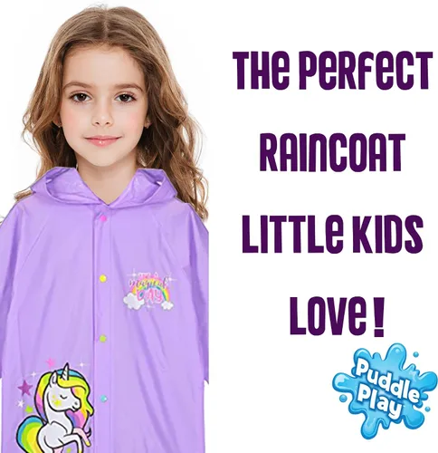 Vista 3 de Puddle Play Sudadera con capucha para niños y niñas, colores y diseños divertidos, para niños pequeños y pequeños