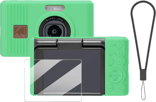 Vista 8 de Funda de silicona para cámara digital Pixpro C1 con cubierta extraíble para lente y protector de pantalla y cordón para accesorios pixpro C1