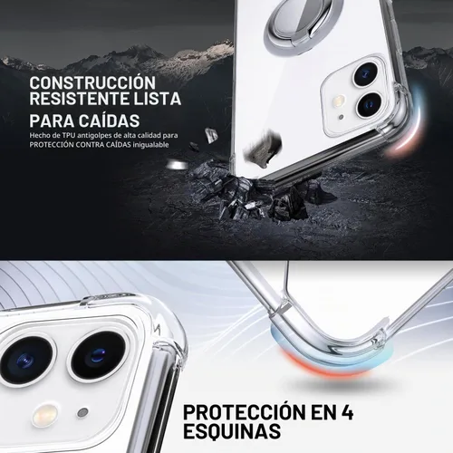 Vista 4 de Silverback Funda transparente diseñada para iPhone 11 con soporte de anillo