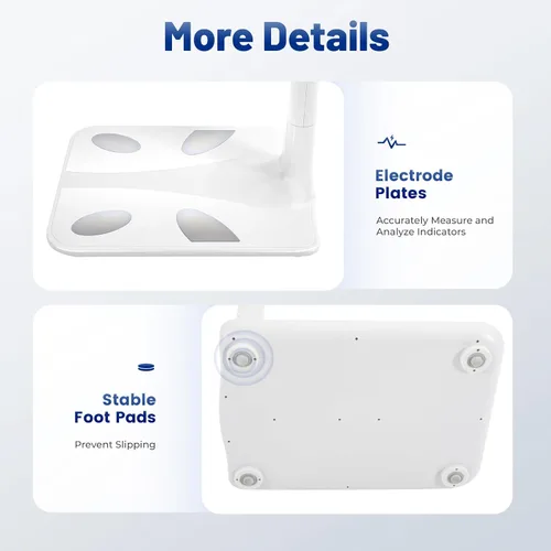 Vista 7 de Báscula médica digital profesional de 440 libras/440.9 lbs de capacidad, báscula médica digital para peso corporal y rango de escala, rango