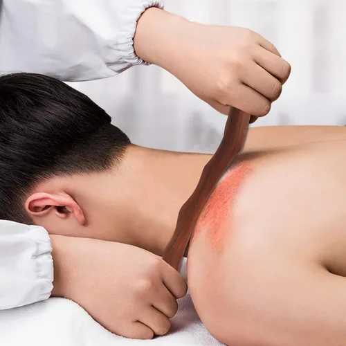 Vista 6 de Rodillo de masaje largo de madera Gua Sha, herramienta para todo tu cuerpo SPA masajeador