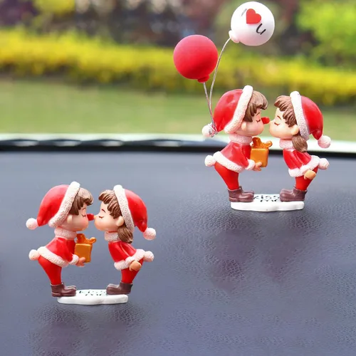 Vista 12 de Lindos adornos para parejas, decoración de automóvil, decoración de automóvil para pareja, figuras de acción de caricaturas para parejas, accesorios