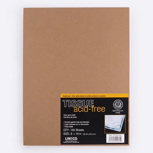 Vista 8 de Lineco Buffered papel intercalado sin ácidos, extiende la vida útil del papel, fotografías, textiles y artefactos. Uso para fotografías, blanco