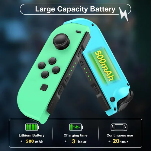 Vista 3 de LNLBADNZ Replacement for Nintendo Switch Controller, Switch Wireless Controllers Compatible with Switch/Lite/OLED, Support Motion