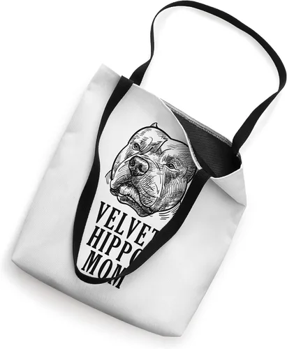 Vista 2 de Bolsa de mano de terciopelo Hippo mamá Pitbull perro propietario American Bully Pitbull