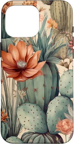 Vista 19 de Cactus Botanical Desert Western Funda bohemia moderna terracota para iPhone 17