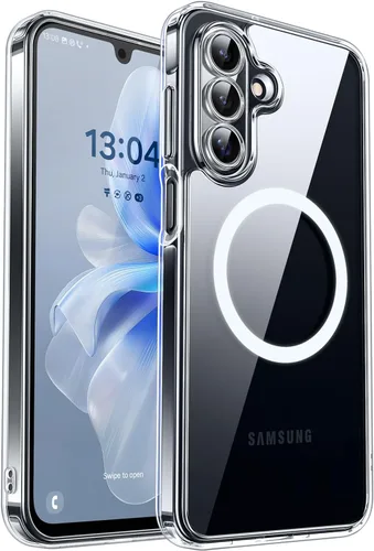 Vista 62 de CANSHN Funda diseñada para Samsung Galaxy A16-5G [protección completa de la cámara] [compatible con Magsafe] funda protectora trasera translúcida