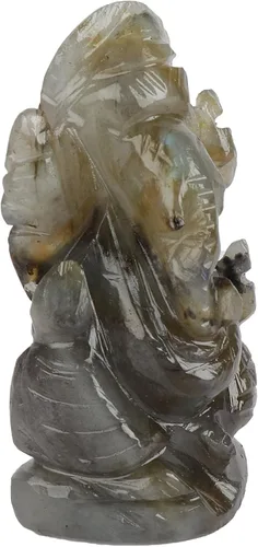 Vista 3 de gemhub Estatua de estatua de Ganesha aprox. 154 quilates de labradorita estatua