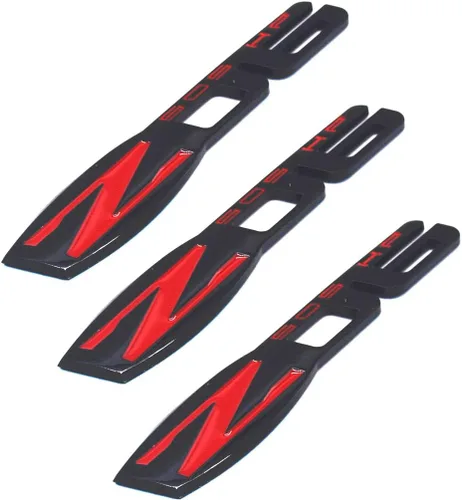 Vista 5 de Aimoll 3 emblemas de Chevy Corvette C6 Z06, insignias 3D de 505 CV de repuesto para Chevrolet Corvette C6 2006-2013 (negro cromado)