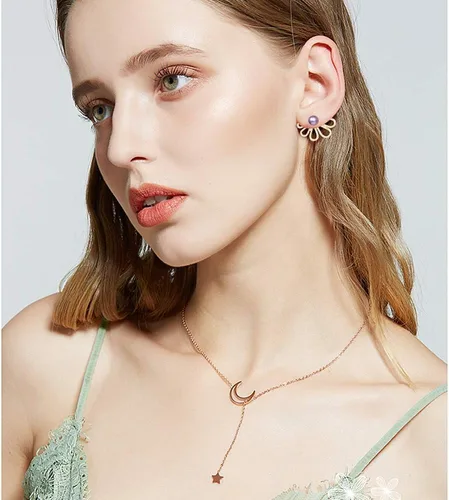 Vista 5 de Juego de 11 pares de aretes de flor de loto para mujeres y niñas, juego para orejas ansitivas, joyería simple y elegante, Diamante de imitación