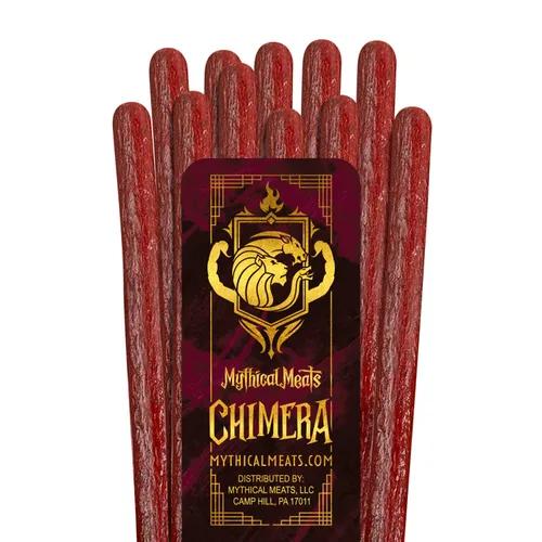 Vista 11 de Mythical Meats Sabor original (basilisco) Paquete de 12 palitos de bocadillo – Alligator suave con cerdo y carne de res – Carnes secas