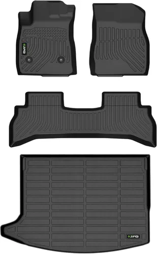 Vista 64 de HAFIDI® - Tapetes para auto con almacenamiento debajo del asiento, para todo clima, antideslizantes, de elastómero termoplástico, para la primera