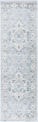 Vista 46 de SAFAVIEH - Colección Isabella, alfombra decorativa - 2'2" x 5', azul y crema, diseño oriental, no desprende pelusa y fácil cuidado, ideal para áreas
