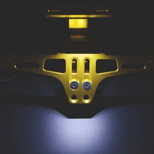 Vista 4 de Motorcycle Plate Mount Motorcycle Adjustable Angle Aluminum License Number Plate Frame Holder Bracket Light for Y-AMAHA FZ8 FZ 8 2011-2017 2016 2015