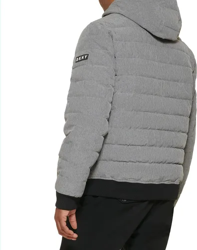 Vista 4 de DKNY Chaqueta bomber acolchada con capucha y rendimiento para hombre