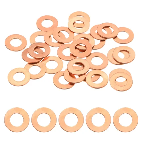 Vista 14 de M METERXITY Paquete de 30 arandelas de cobre, arandelas métricas de sellado de cobre M6x12x1mm para pernos, tornillos, tuercas
