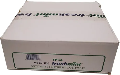 Vista 7 de 144 tubos de pasta dental con flúor anticaries Freshmint de 0.6 oz, tubo metálico, los tubos no tienen cajas individuales para ahorros adicionales