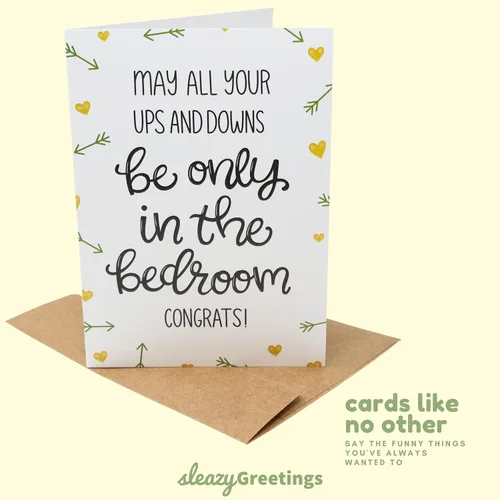 Vista 5 de Sleazy Greetings Divertida tarjeta de boda para ella despedida de soltera comprometida, despedida de soltera, tarjeta de compromiso inapropiada