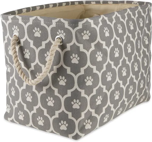 Vista 9 de Bone Dry Pet Storage Collection Lattice Estampado de Patas, Negro, Rectángulo Pequeño