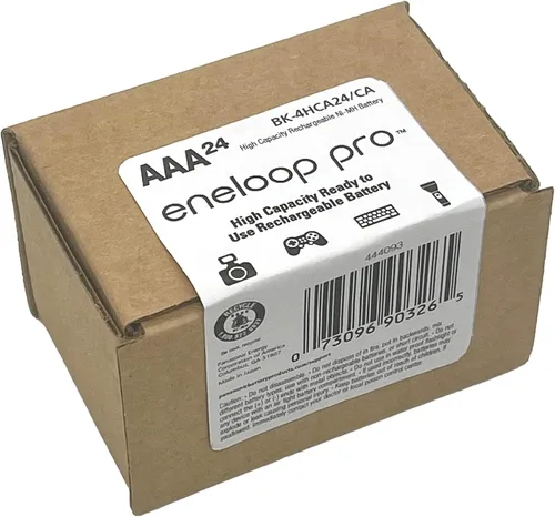 Vista 2 de Eneloop Panasonic BK-4HCA24/CA pro AAA Baterías recargables precargadas Ni-MH de alta capacidad, paquete de 24