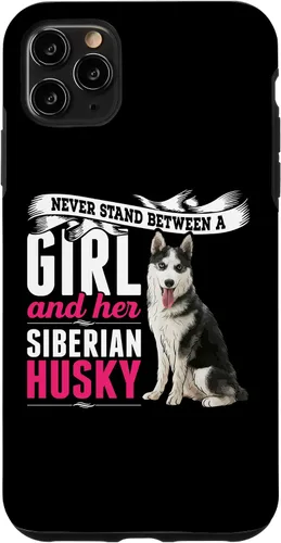 Vista 13 de iPhone 16 Never Stand Between A Girl And Her Siberian Husky Dog Case
