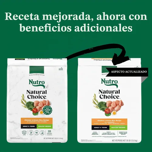 Vista 2 de Nutro Natural Choice - Alimento seco para perros de peso saludable, pollo y arroz, 30 libras