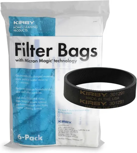 Vista 13 de Kirby Bolsas de filtro HEPA de reducción de alérgenos 6 unidades Parte #204811 Reemplazo OEM para aspiradoras Kirby estilo F y Twist