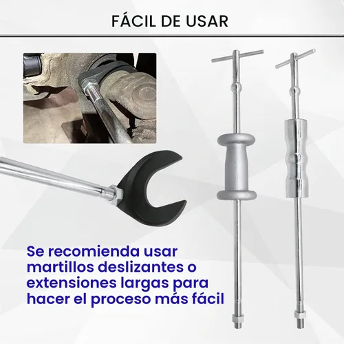 Vista 5 de Herramienta de extracción de eje CV interno ReluxGo de 48 mm con tuerca, accesorio de polea de eje de transmisión delantero, se ajusta a martillos