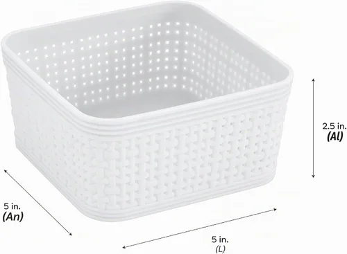 Vista 6 de Simplify Juego organizador de 6 piezas Contenedores de varios tamaños Multiuso Oficina Escritorio Dormitorio Baño Cesta