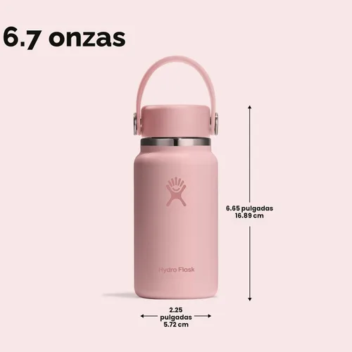 Vista 6 de Hydro Flask Micro Bottle - Mini frasco aislado a prueba de fugas para bolso o bolsillo en 6.7 onzas, verde agave