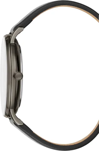 Vista 2 de Kenneth Cole New York Reloj de cuarzo de acero inoxidable con correa de piel, negro, 18 (Modelo KC50801005)