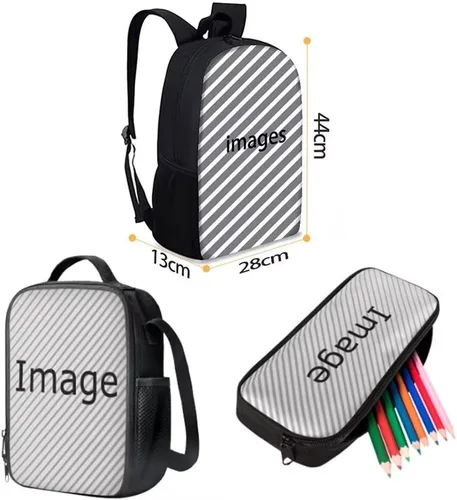 Vista 7 de AmzPrint Mochila ligera de 17 pulgadas para la escuela, mochila kawaii, mochila escolar para niñas, color rosa, Pelota de béisbol, Tamaño único