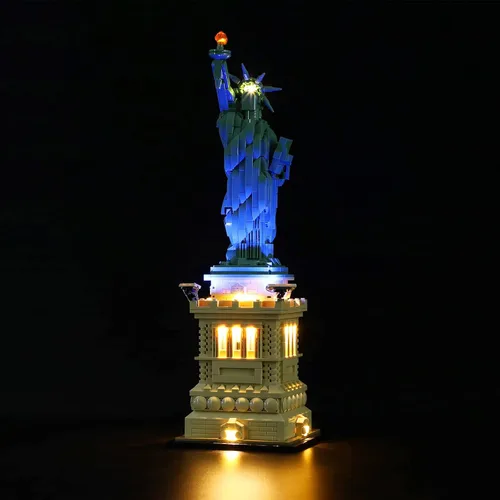 Vista 3 de LIGHTAILING Kit de iluminación LED para Lego- 21042 Estatua de la Libertad. Modelo: versión de control remoto, juego de luces LED compatible