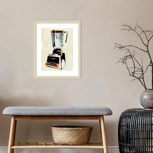 Vista 5 de Amanti Art Lienzo decorativo para pared enmarcado de 21 x 17 pulgadas, aparato de cocina retro I por Annie Warren, arte de pared de naturaleza
