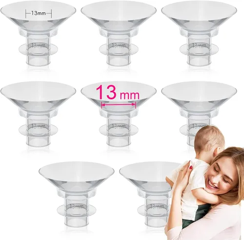 Vista 19 de Inserto de brida de 0.472 in compatible con brida de 0.945 in/escudo de extractores de leche, para Momcozy S9 Pro S10 S12 Pro Medela Spectra Elvie