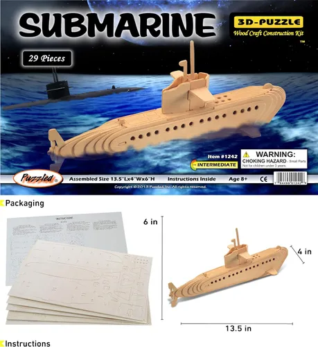 Vista 2 de Rompecabezas 3D - Submarine