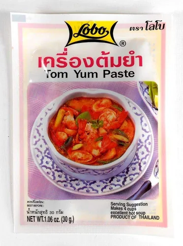 Vista 3 de Lobo Spicy Tom Yum Pasta de camarón para sopa de comida tailandesa 1.06 oz