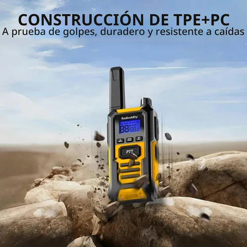 Vista 3 de Radioddity HD-1 Walkie Talkies IP67 impermeable resistente al agua, 4