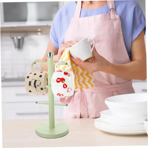 Vista 3 de Didiseaon Soporte para tazas de café, tazas de árbol, estante para tazas, soporte para tazas de té, organizador de árboles, soporte para taza