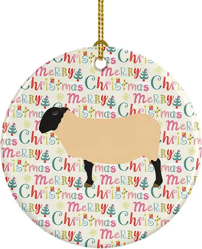 Vista 14 de Caroline's Treasures Adorno de cerámica de avestruz común para árbol de Navidad, decoración colgante para el hogar, Navidad, vacaciones, fiesta