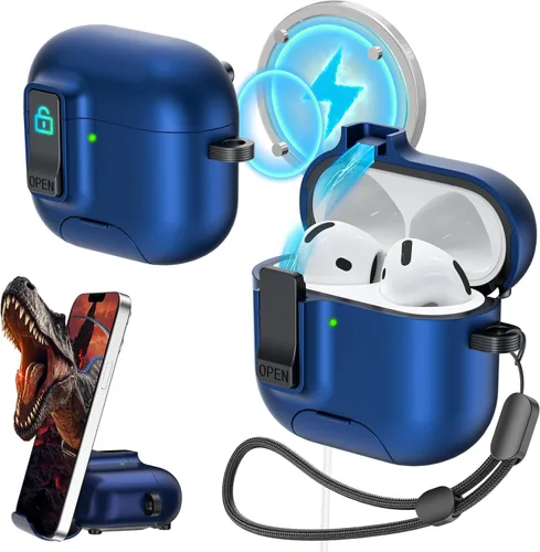 Vista 22 de Funda AirPods Pro de 2ª/1ª generación con kit de limpieza (HaloLock), soporte ajustable antideslizante, revestimiento antihuellas y precisión