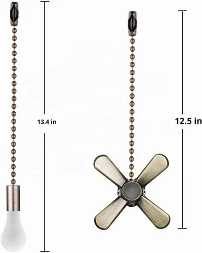Vista 7 de SmoTecQ Extensor de cadena para ventilador de techo con bombilla decorativa de vidrio esmerilado y cable de ventilador, se adapta a todos