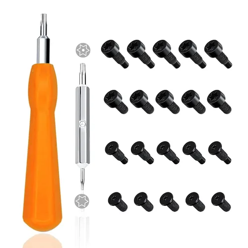 Vista 6 de Juego de puntas de destornillador Ring de repuesto azul y 20 tornillos para timbre T6 T15 y cable cargador de carga para timbre con video
