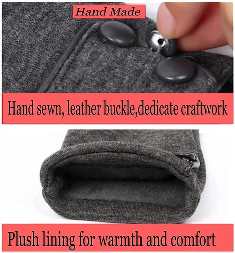 Vista 4 de Tomily - Guantes de forro polar para mujer con pantalla táctil