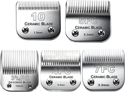 Vista 19 de 7PCS10 Cuchillas de aseo para perros compatibles con Andis Dog Clipper #10+30+40+3FC+4FC+5FC+7FC