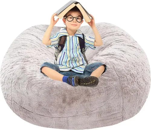 Vista 58 de BCU Funda para Silla Puf Ultra Suave Esponjosa de Piel Sintética Falsa Funda para Puf de Felpa Funda para Sillas de Sala de Estar para Adultos