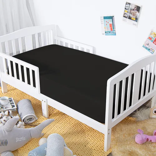 Vista 5 de NTBAY Cuna ajustable de microfibra (28 x 52 pulgadas) y fundas de almohada con cremallera (13 x 18 pulgadas), color negro