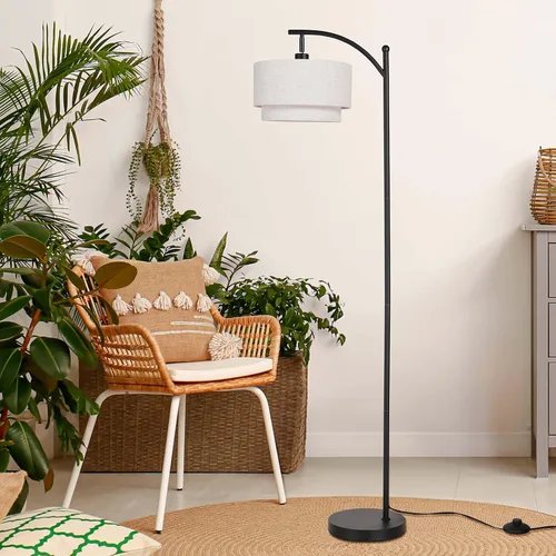 Vista 7 de Lámparas de pie SUNMORY para sala de estar con bombilla LED de 12W, lámpara de pie de arco con 3 temperaturas de color, lámparas de pie modernas